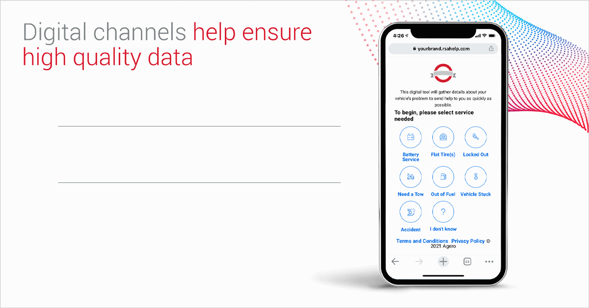 Digital channels help ensure high quality data during the intake process.