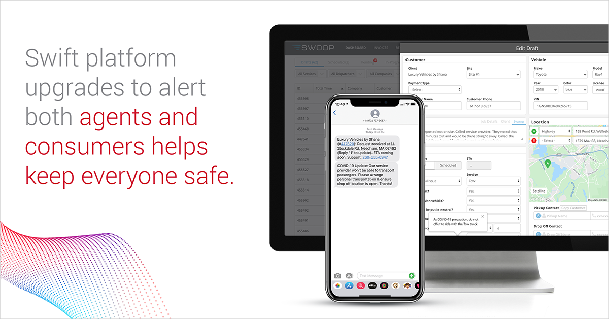 Agero's Swoop platform alerts both agents & consumers to keep everyone safe.